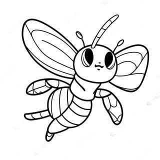 Angry Beedrill Flying Coloring Page 55283-44541