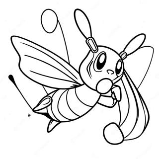 Angry Beedrill Flying Coloring Page 55283-44542