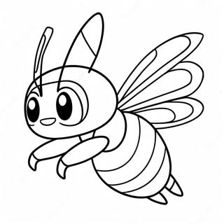 Angry Beedrill Flying Coloring Page 55283-44543