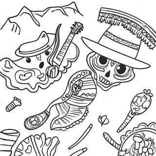 Colorful Mexican Fiesta Coloring Page 552-445