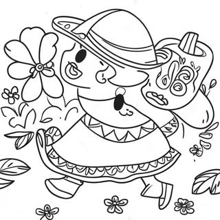 Colorful Mexican Fiesta Coloring Page 552-447