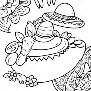 Colorful Mexican Fiesta Coloring Page 552-448