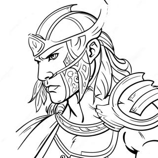 Fierce Warrior Slay Coloring Page 55303-44556