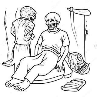 Gore Horror Scene Coloring Page 55322-44574