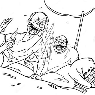 Gore Horror Scene Coloring Page 55322-44575