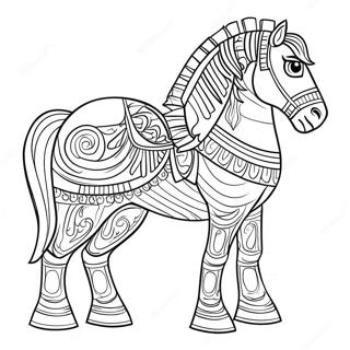 Ancient Greek Trojan Horse Coloring Page 55343-44590