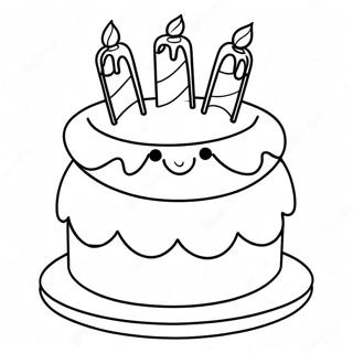 1st Birthday Cake Coloring Page 55362-44608