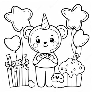 Cute 1st Birthday Party Decorations Coloring Page 55363-44601