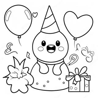 Cute 1st Birthday Party Decorations Coloring Page 55363-44604