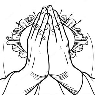 Praying Hands Coloring Page 55372-44612