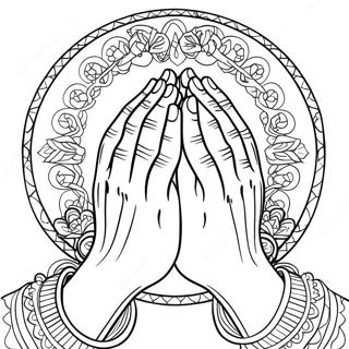 Beautiful Praying Hands Coloring Page 55373-44614