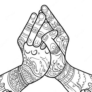 Beautiful Praying Hands Coloring Page 55373-44616