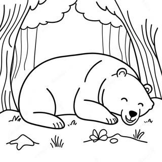 Hibernating Bears Coloring Page 5541-4582