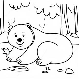 Hibernating Bears Coloring Page 5541-4584