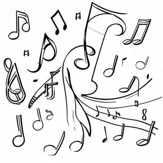 Colorful Musical Notes Coloring Page 55423-44654