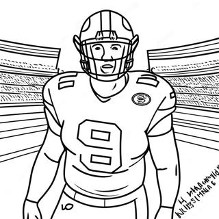 Nick Bosa Celebrating A Touchdown Coloring Page 55443-44671