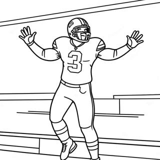 Nick Bosa Celebrating A Touchdown Coloring Page 55443-44672