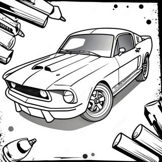 Mustang Race Car Coloring Pages