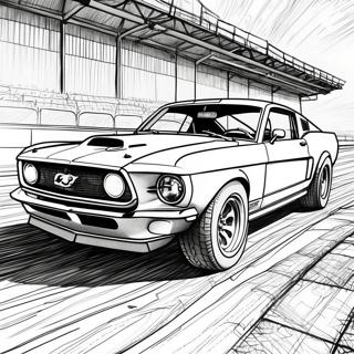 Mustang Race Car Coloring Page 55462-44679