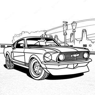 Mustang Race Car Coloring Page 55462-44680