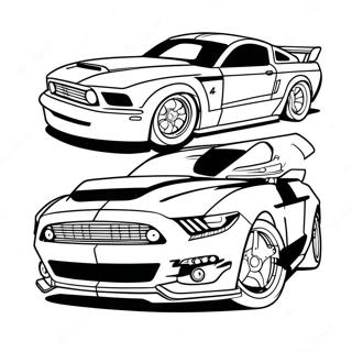 Fast Mustang Race Car Coloring Page 55463-44681