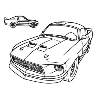 Fast Mustang Race Car Coloring Page 55463-44682