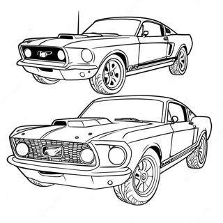 Fast Mustang Race Car Coloring Page 55463-44684