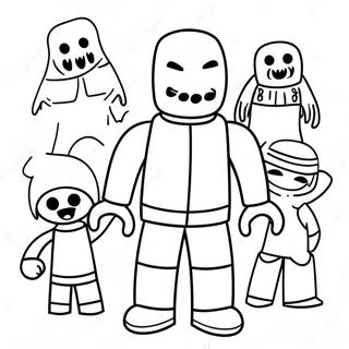 Spooky Roblox Characters Coloring Page 55483-44702