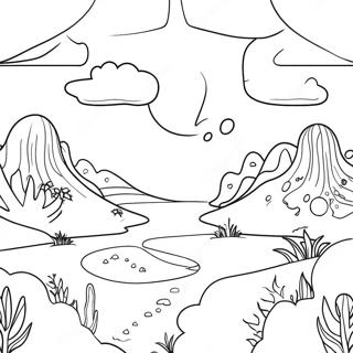 Dreamcore Surreal Landscape Coloring Page 55512-44722