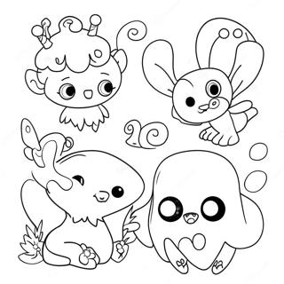 Dreamcore Whimsical Creatures Coloring Page 55513-44726