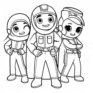 Colorful Rainbow Rangers Adventure Coloring Page 5552-4605