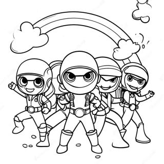 Colorful Rainbow Rangers Adventure Coloring Page 5552-4607