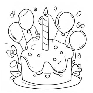 Cute Birthday Card Coloring Page 55543-44746