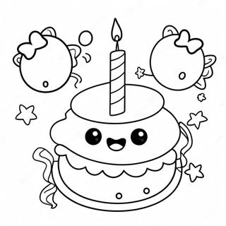 Cute Birthday Card Coloring Page 55543-44748