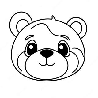 Cute Bear Face Coloring Page 55552-44756