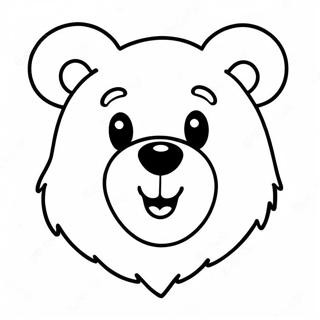 Happy Bear Face Coloring Page 55553-44760