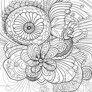 Intricate Op Art Swirls Coloring Page 55563-44764