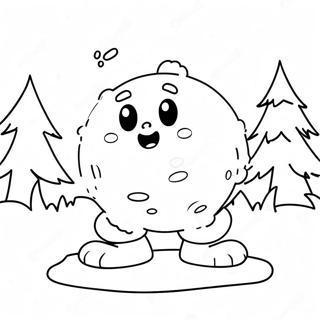 Snowball Coloring Pages