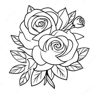 Roses For Adults Coloring Pages