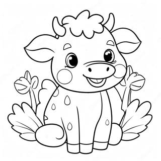 Cute Strawberry Cow Coloring Pages