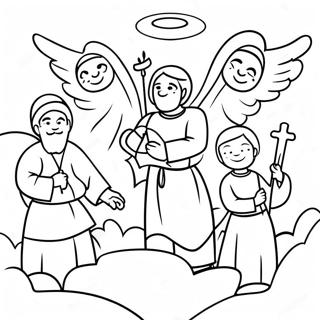 Glory To God Shepherds And Angels Coloring Pages