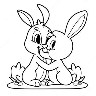 Cute Bugs Bunny And Lola In Love Coloring Page 55643-44825