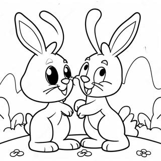 Cute Bugs Bunny And Lola In Love Coloring Page 55643-44826