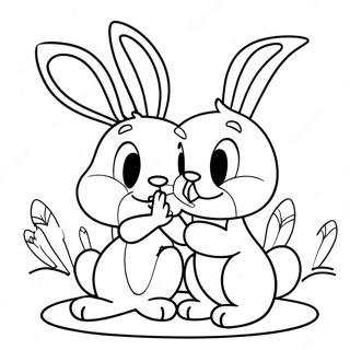 Cute Bugs Bunny And Lola In Love Coloring Page 55643-44828