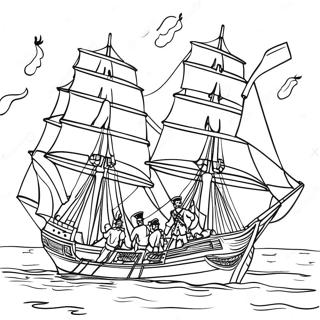 War Of 1812 Naval Battle Coloring Page 55653-44834