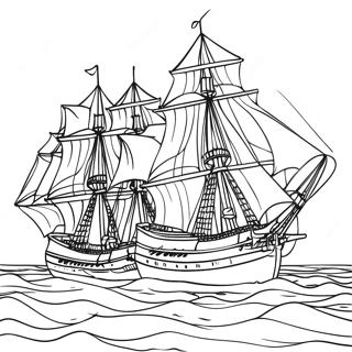 War Of 1812 Naval Battle Coloring Page 55653-44835