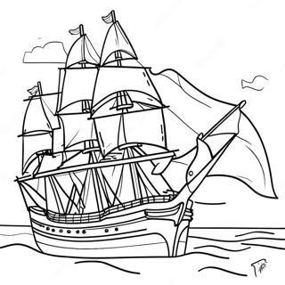 War Of 1812 Naval Battle Coloring Page 55653-44836