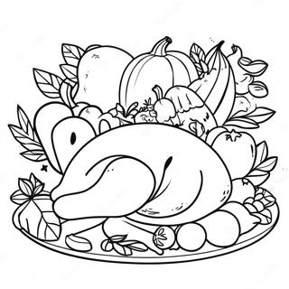 Friendsgiving Feast Coloring Page 55662-44838