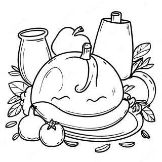 Friendsgiving Feast Coloring Page 55662-44840