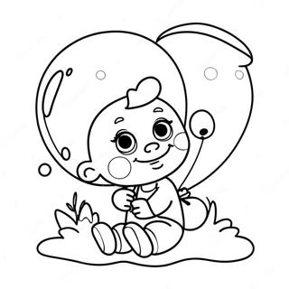 Adorable Lol Baby With Balloon Coloring Page 55673-44849